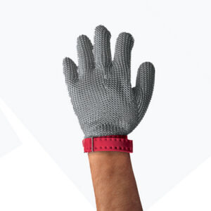 Metallkaitsekinnas LRT 52, M, punase tekstiil randmepaelaga