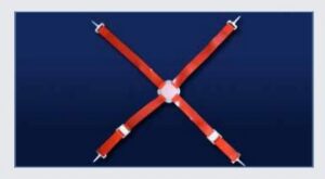 Metallkaitsepõlle plastik pael, punane