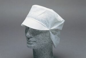 Peak cap with hair protection